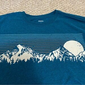 Sonoma Shirt Womens Medium Long Sleeve Round Neck Casual Pullover Blue Mountains